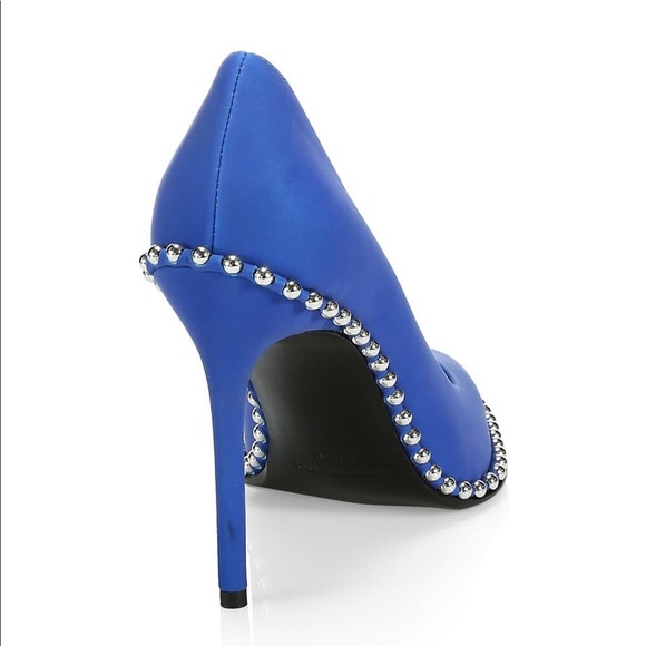Authentic Alexander Wang Rie Reflective Studded Stiletto Pumps Size 8 - Picture 8 of 13